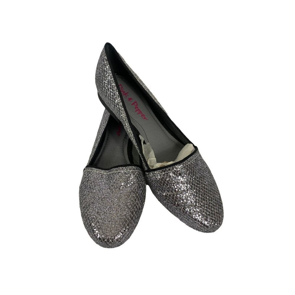 Pink & Pepper Women's Silver Flats